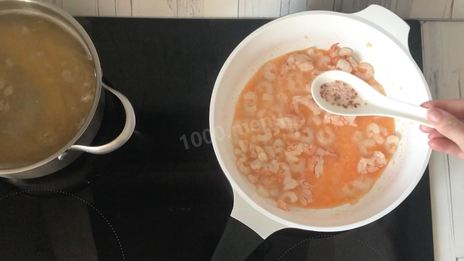 лапша с креветками