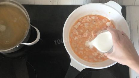 лапша с креветками