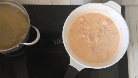 лапша с креветками