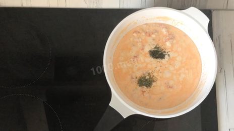 лапша с креветками