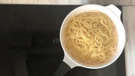 лапша с креветками