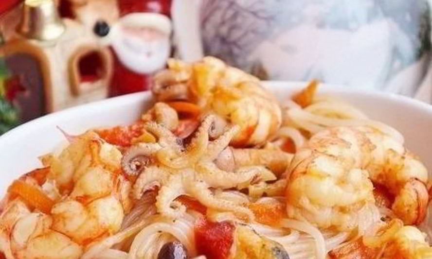 Рецепт лапши с морепродуктами по-китайски