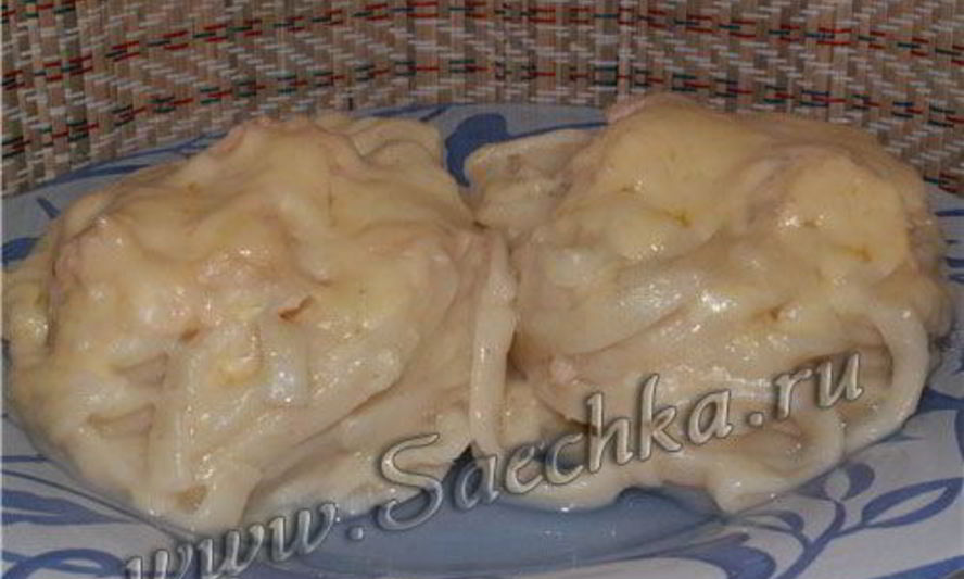 Рецепт лапши с сырным соусом