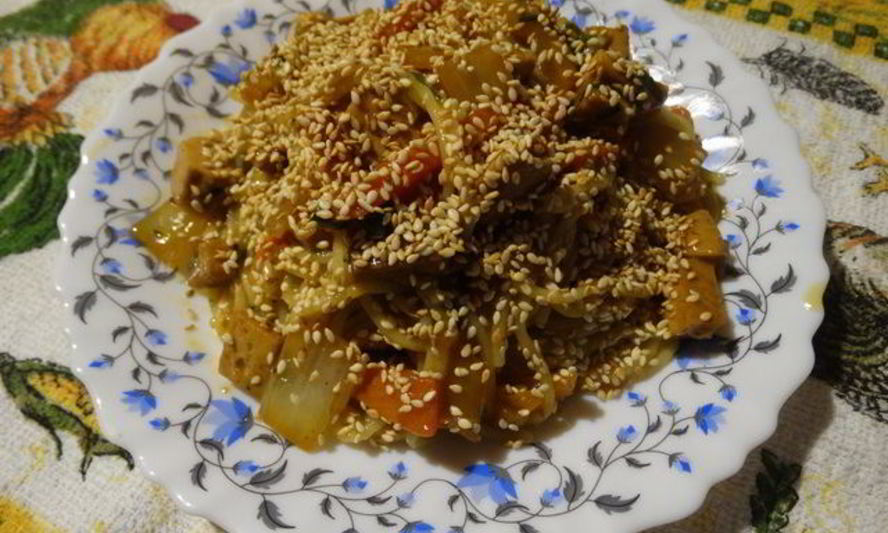 Рецепт лапши с сыром тофу
