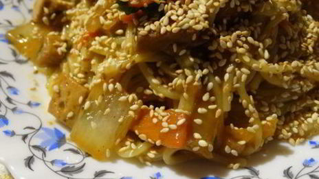 лапша с сыром тофу