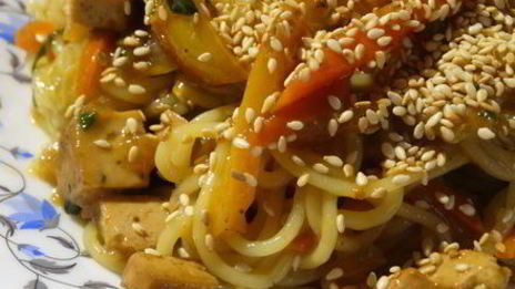 лапша с сыром тофу