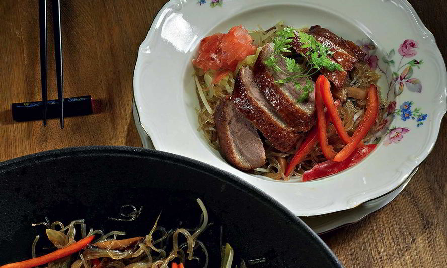 Рецепт лапши с утиной грудкой