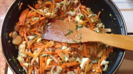 лапша соба с овощами