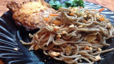 лапша соба с овощами