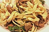 Лапша тальятелле с лисичками