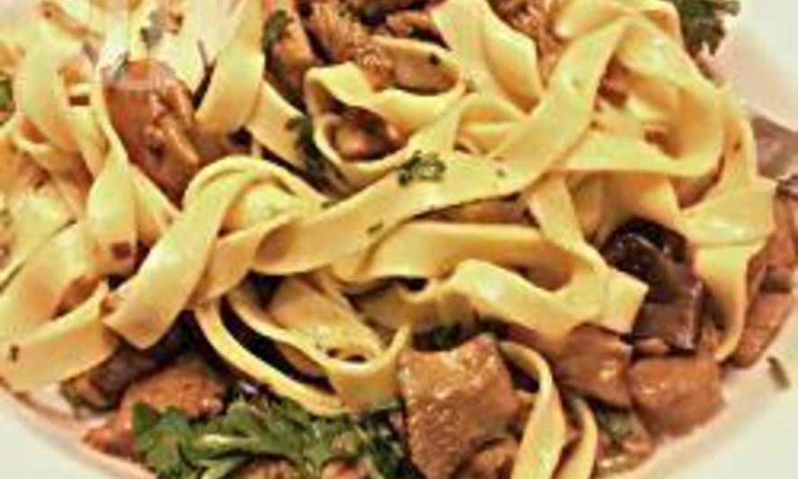Рецепт лапши тальятелле с лисичками