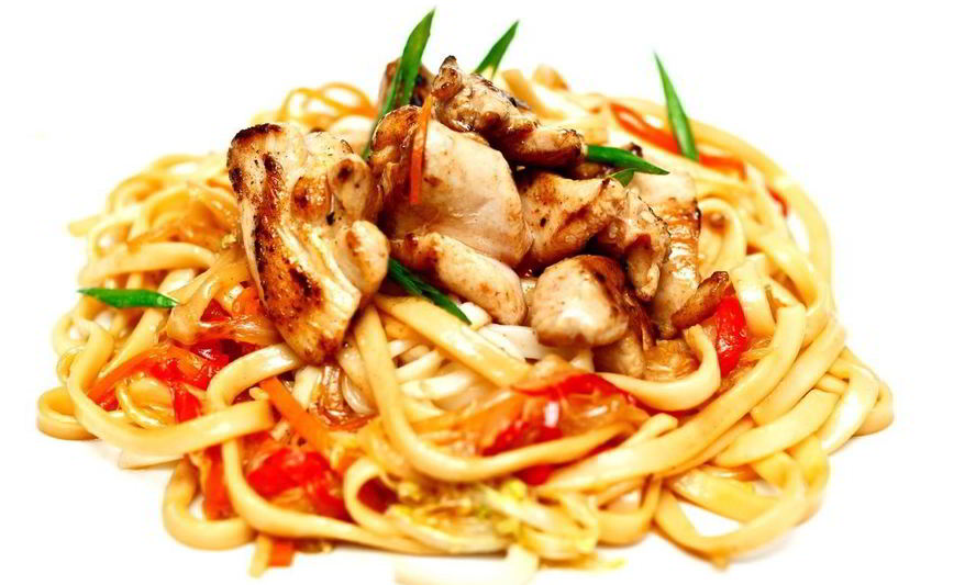 Рецепт лапши удон с курицей и овощами