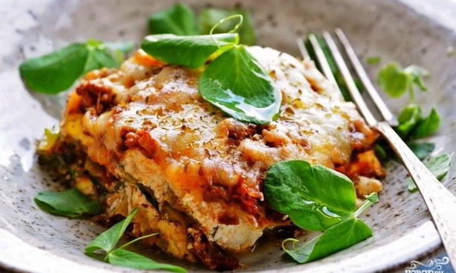 Рецепт капустной лазанья с фаршем