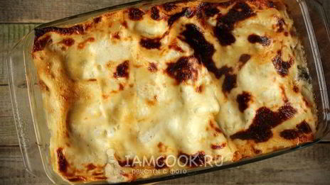 лазанья с фаршем и грибами