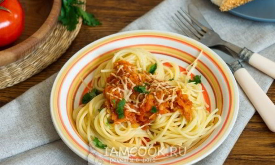 Рецепт чечевичной подливы к спагетти