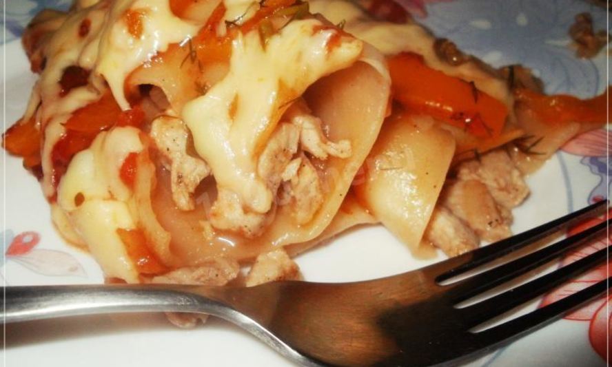 Рецепт каннеллонь с рубленой свининой в соусе