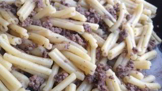 Макароны с мясным фаршем