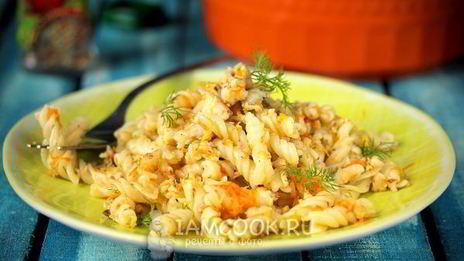макароны с рыбой