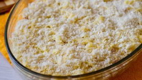 макароны с сыром и ветчиной