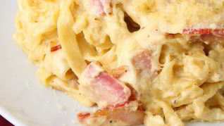 Паста карбонара без яиц