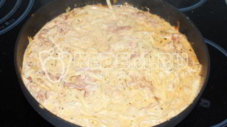 паста карбонара с беконом