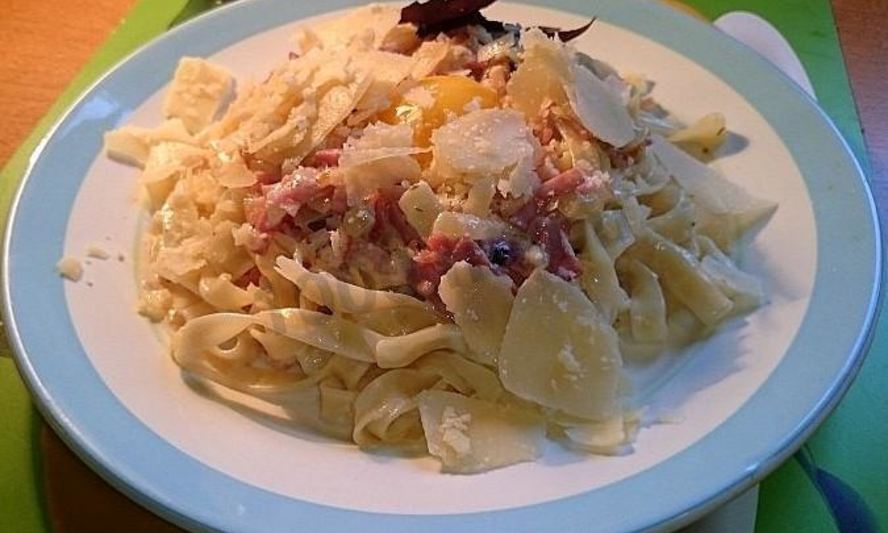 Рецепт пасты карбонара со сливками