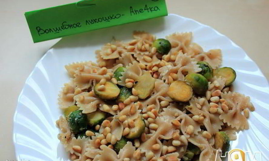 Рецепт пасты с брюссельской капустой и кедровыми орехами