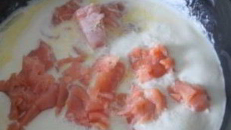 паста с форелью в сливочном соусе