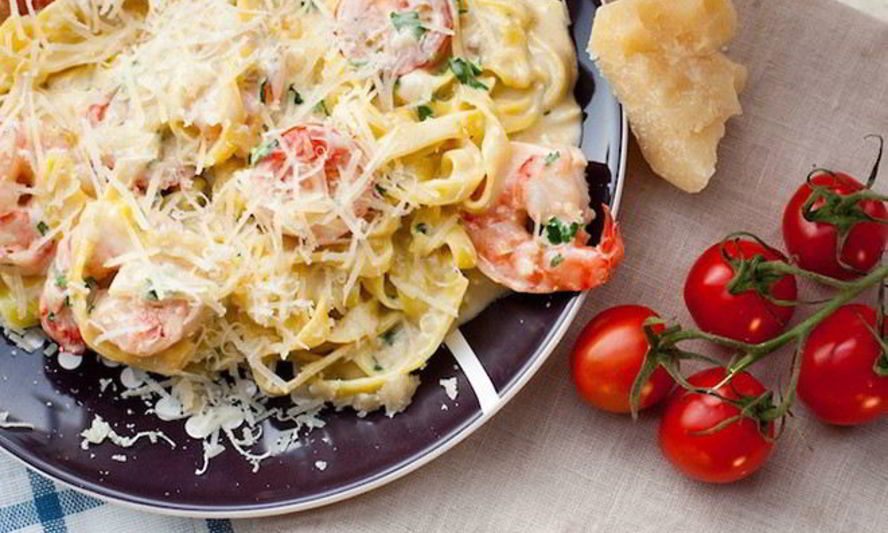 Рецепт пасты с креветками и сливочным соусом