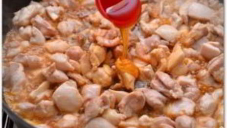 паста с курицей и медом