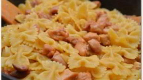 паста с курицей и медом