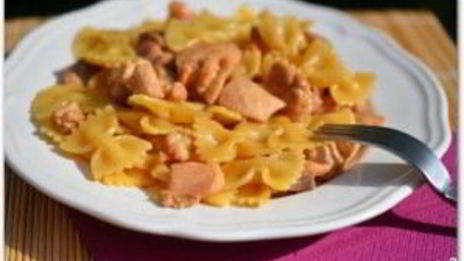 паста с курицей и медом