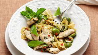 Паста с молодым горошком