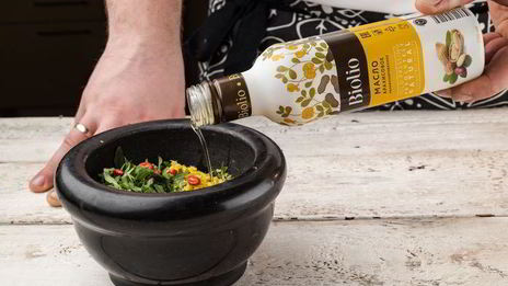 паста с семгой и соусом песто