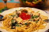 Паста с семгой в сливочном соусе