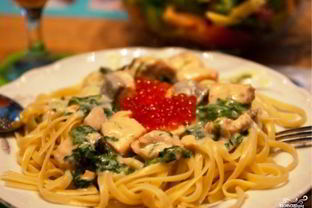 Паста с семгой в сливочном соусе