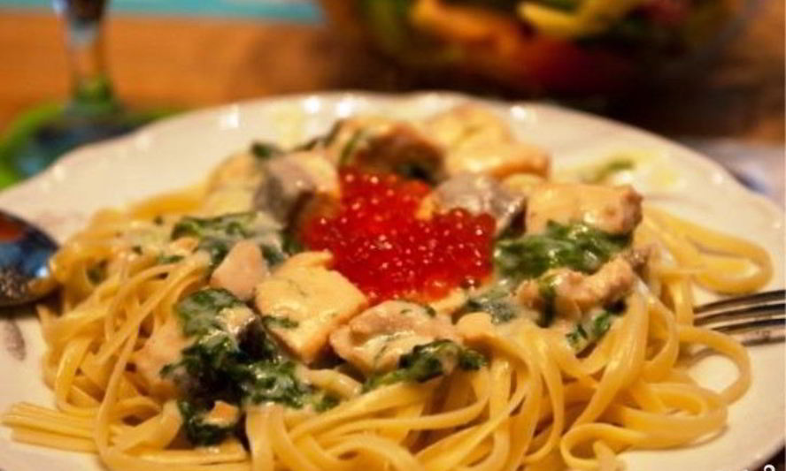 Рецепт пасты с семгой в сливочном соусе