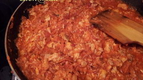 паста с семгой в томатном соусе