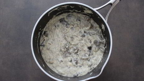 сливочная паста с лесными грибами