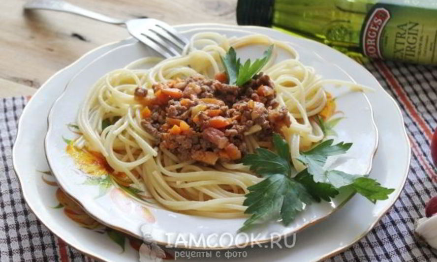 Рецепт спагетти болоньезе