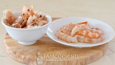 спагетти с креветками в сливочном соусе