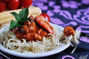 Спагетти с морепродуктами