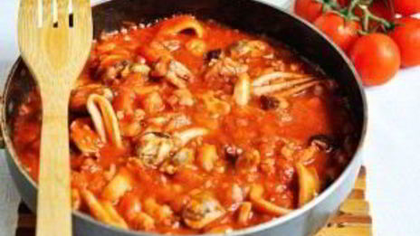 спагетти с морепродуктами