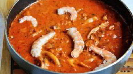 спагетти с морепродуктами