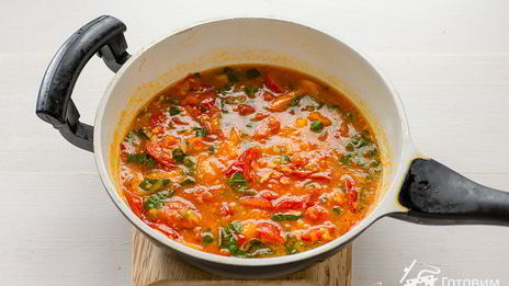 спагетти с помидорами и лапшой из цуккини