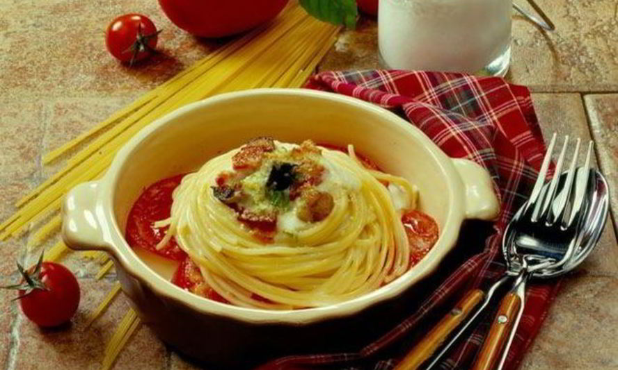 Рецепт запеченных гнезд из спагетти