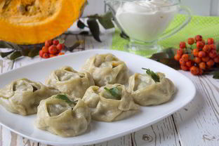 Манты с тыквой