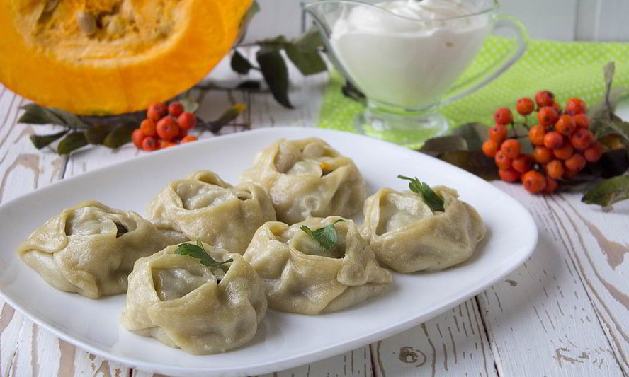 Рецепт мантов с тыквой