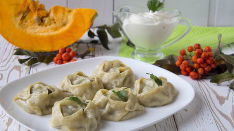 манты с тыквой