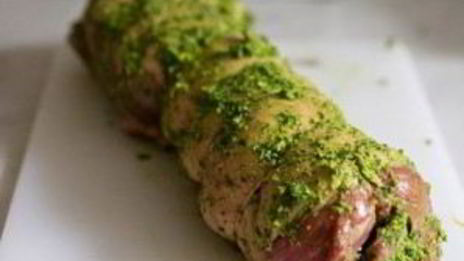 баранина, фаршированная травами